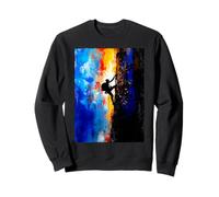 Climb Beyond Limits Abstract Mountain Climbing Adventure Art Sweatshirt