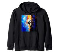 Climb Beyond Limits Abstract Mountain Climbing Adventure Art Zip Hoodie
