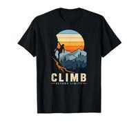 Climb Beyond Limits Rock Climbing Hiking Mountain T-Shirt