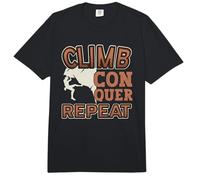 Climb Conquer Repeat Mountaineer Climbing Comfort Colors Adult Heavyweight T-Shirt