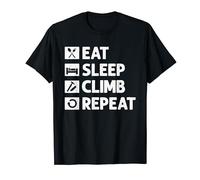 Climb Eat Sleep Repeat Funny Climbing Meme T-Shirt