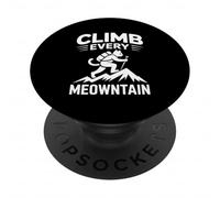 Climb Every Meowntain Cat Hiker Journey PopSockets Adhesive PopGrip