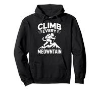Climb Every Meowntain Cat Hiker Journey Pullover Hoodie