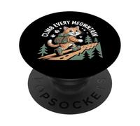 Climb Every Meowntain Cat Hiking Humor PopSockets Adhesive PopGrip