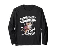 Climb Every Meowntain Cute Cat Adventure Long Sleeve T-Shirt