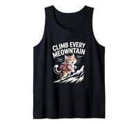 Climb Every Meowntain Cute Cat Adventure Tank Top