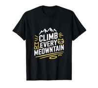 Climb Every Meowntain Hiking Cat Lover Mountain Value Graphic T-Shirt