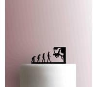 Climb Evolution Hiking - Acrylic Cake Topper 7 Inch Width/Fuchsia