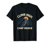 Climb High Camp Higher Camping Crew Graphic T-Shirt