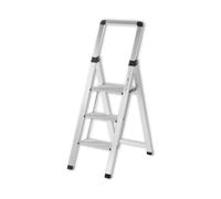 Climb-It 3 Tread Slim Step Ladder with Handrail 475x55x1410mm Aluminium FS193Z