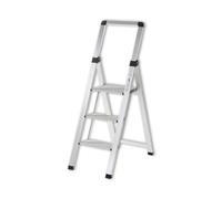 Climb-It 3 Tread Slim Step Ladder with Handrail Aluminium FS193Z