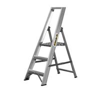 Climb-It Aluminium Platform Stepladder; 4 Tread; 150kg; Silver