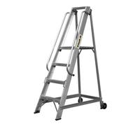 Climb-It Aluminium Warehouse Step; 4 Tread; 150kg; Silver