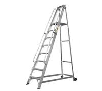 Climb-It Aluminium Warehouse Step; 8 Tread; 150kg; Silver