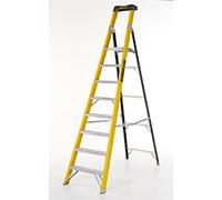 Climb-It Climb-It® Glass Fibre Platform Stepladder, 8 Tread, Integral Tool Tray