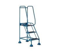 Climb-It Domed Feet Step - 3 Tread - Anti Slip - Blue