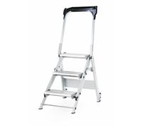 Climb-It Easy Slope Aluminium Folding Leader Step 3 Tread 150kg Silver