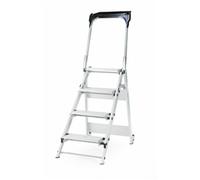 Climb-It Easy Slope Aluminium Folding Leader Step 4 Tread 150kg Silver