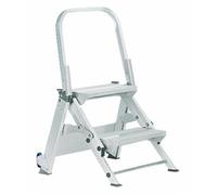 Climb-It Easy Slope Folding Leader Step; 2 Tread; Aluminium; Silver