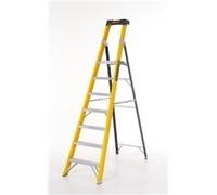 Climb-It Climb-It® Glass Fibre Platform Stepladder, 7 Tread, Integral Tool Tray