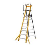 Climb-It Glass Fibre Podium Step; 7 Tread; 150kg; Yellow/Black