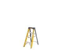 Climb-It Climb-It® Glass Fibre Swingback Stepladder, 3 Tread, Integral Tool Tray