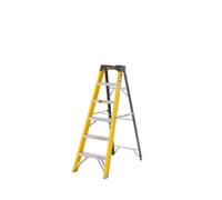 Climb-It Glass Fibre Swingback Stepladder; 5 Tread; 150kg Yellow/Black