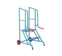 Climb-It Loading Step 2 Tread Open Back Powder Coated Blue SLS02P