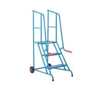 Climb-It Loading Step 3 Tread Open Back Powder Coated Blue SLS03P
