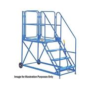Climb-It Work Platform Easy Slope 1200mm Platform 3 Tread Blue