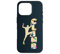 Climb Mountaineer Bouldering Mountain Climber Rock Climbing Case for iPhone 16 Pro
