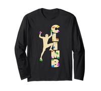 Climb Mountaineer Bouldering Mountain Climber Rock Climbing Long Sleeve T-Shirt