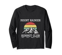 Climbed Mount Rainier Summit Club Hike Washington Sun Hiking Long Sleeve T-Shirt