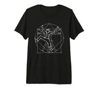 Climber Boulderer Vitruvian Man Climbing Premium T-Shirt