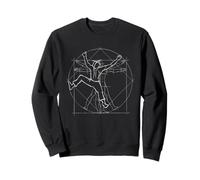 Climber Boulderer Vitruvian Man Climbing Sweatshirt
