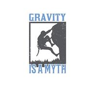 Climber Bouldering Notebook: Gravity is a myth bouldering climber gift / 6x9 inches / 120 dotted sites