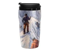 Climber Climb Climbing to The Top Coffee Cup Travel Mug with Leakproof Lid Double Wall Tumbler Water Bottle 250ml