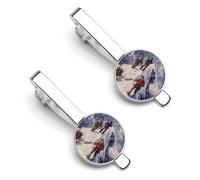 Climber Climb Climbing to The Top Silver Tie Clip Suit Accessories for Men Necktie Bar Set Pin Business Wedding