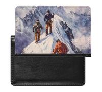Climber Climb Climbing to The Top Slim Passport Holder Credit Card Cover Travel Essentials Wallet