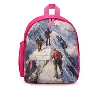 Climber Climb Climbing to The Top Small Backpack Cute Mini Shoulder Bag 12.6 × 9.4 × 5.9 Inches Daypack
