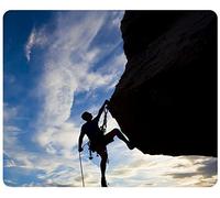 Climber Extreme Silhouette Climbing Rock Difficulties Sunset Customized Rectangle Mousepad, Gaming Mouse Pad Mouse Mat