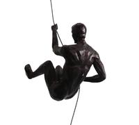Climber Man Wall Art - Modern Resin Wall Sculpture, Contemporary Climber Figurine, Abstract Accent | 3D Human Climber Statue Home Decor, Living Room