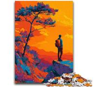 Climbers at Sunset Puzzles for Teenagers Teens 1000pc Puzzle,Challenging To Complete But Fun And Humorous with Matching Poster And Trivia Sheet (50X75cm)