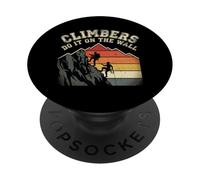 Climbers Do It On The Wall Retro Climbing PopSockets Adhesive PopGrip
