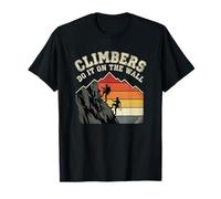 Climbers Do It On The Wall Retro Climbing T-Shirt