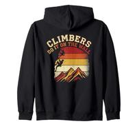 Climbers Do It On The Wall Rock Climbing Zip Hoodie