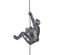 Climbing Abseiling Hanging Ornaments Figures Wallhanging Figurines Abseiling Ornament Sculpture Wall Art Resin and Metal Bungee Jumping Hanging Man Wire Attached Personalized artistic creations,A