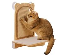 Climbing accessory - Sturdy mounting system, textured sisal fiber, modern space saver | Durable claw care device, designed for maintaining healthy nails and keeping the best of the