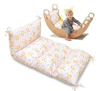 Climbing Arch Cushion & Rocker Pillow for Toddlers - Multi-Use Floor Seat, Nap Mat, Playroom Pillow with Removable Washable Cover - Kids Bed Floor Cushion for Nursery, Bedroom, Playroom (ELEPHANT)