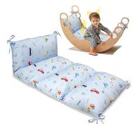 Climbing Arch Cushion & Rocker Pillow for Toddlers - Multi-Use Floor Seat, Nap Mat, Playroom Pillow with Removable Washable Cover - Kids Bed Floor Cushion for Nursery, Bedroom, Playroom (CAR)